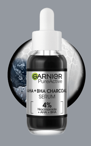AHA + BHA charcoal serum